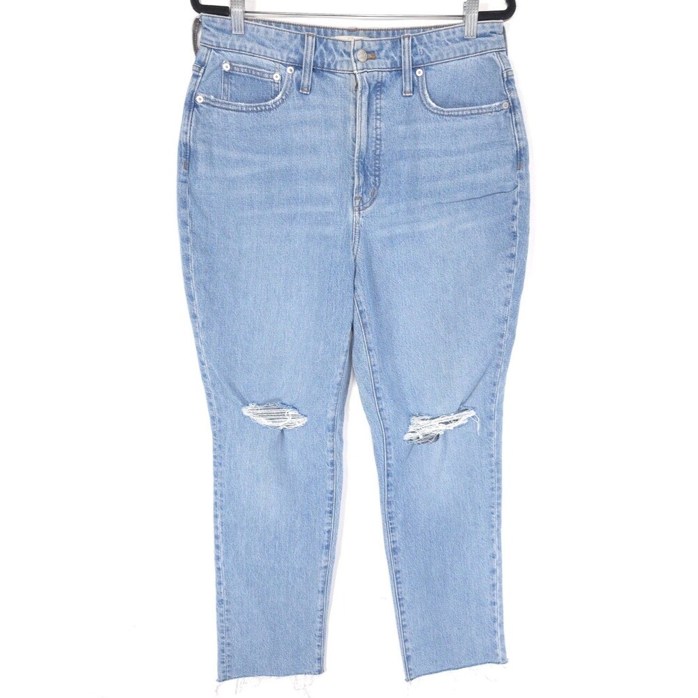 MADEWELL Women’s New 30 Jeans The Curvy Perfect Vintage Distressed Raw Hem N1931